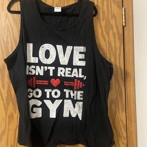 Black Sleeveless Gym Tank Top